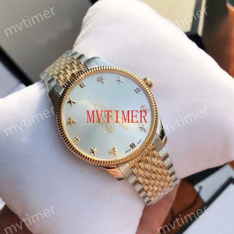 Gold Silver High Quality 36 mm 29 mm Unisexe Loes Watch Quartz Mouvement de quartz Watch en acier inoxydable Modèle d'abe