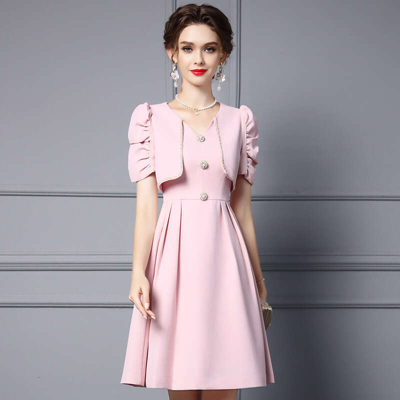 Robe française 2024 Femme Nouvelle occasion formelle Souche de bulle Fausse Two Piece A-line jupe nouveauté taille enceinte pour femmes enceinte