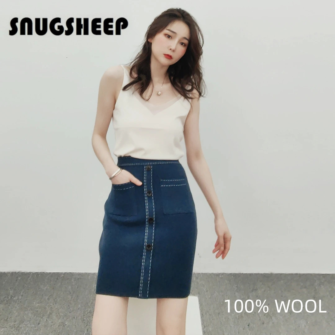 Une jupe de ligne Faquette 100 femmes mini jupes sexy pour les femmes streetwear courte automne robes noires tenues filles crayons coupés en tric