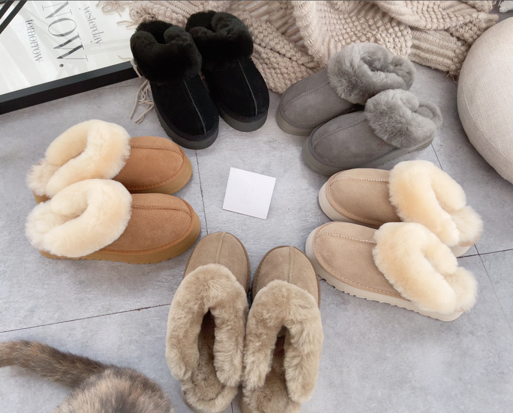 Australia Designer Women Boot Designer Tasman Snow Winter Sheepskin Boots Ladies Tazz Platform Fur Slippers Classic Ultra Mini Suede Wool Ankle B