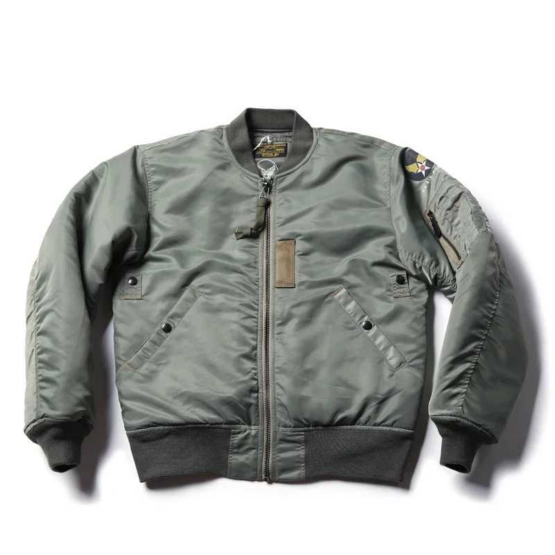 Men's Jackets Bronson Repro USAF 1955 MA-1 Flight Jacket 1950s Winter Mens Military Bomber Jacket H241015