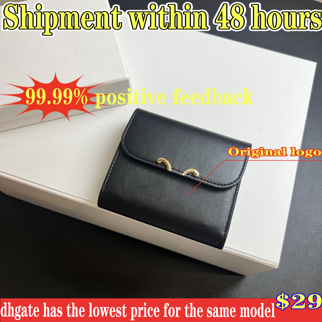 Women Luxury CardHolder Ava Designer Wallet Id Card Coin Purses Cowhide Leather Fashion Key Pouch Mens Card Holders Zippy Purses Chain Money Wall-image-971986042