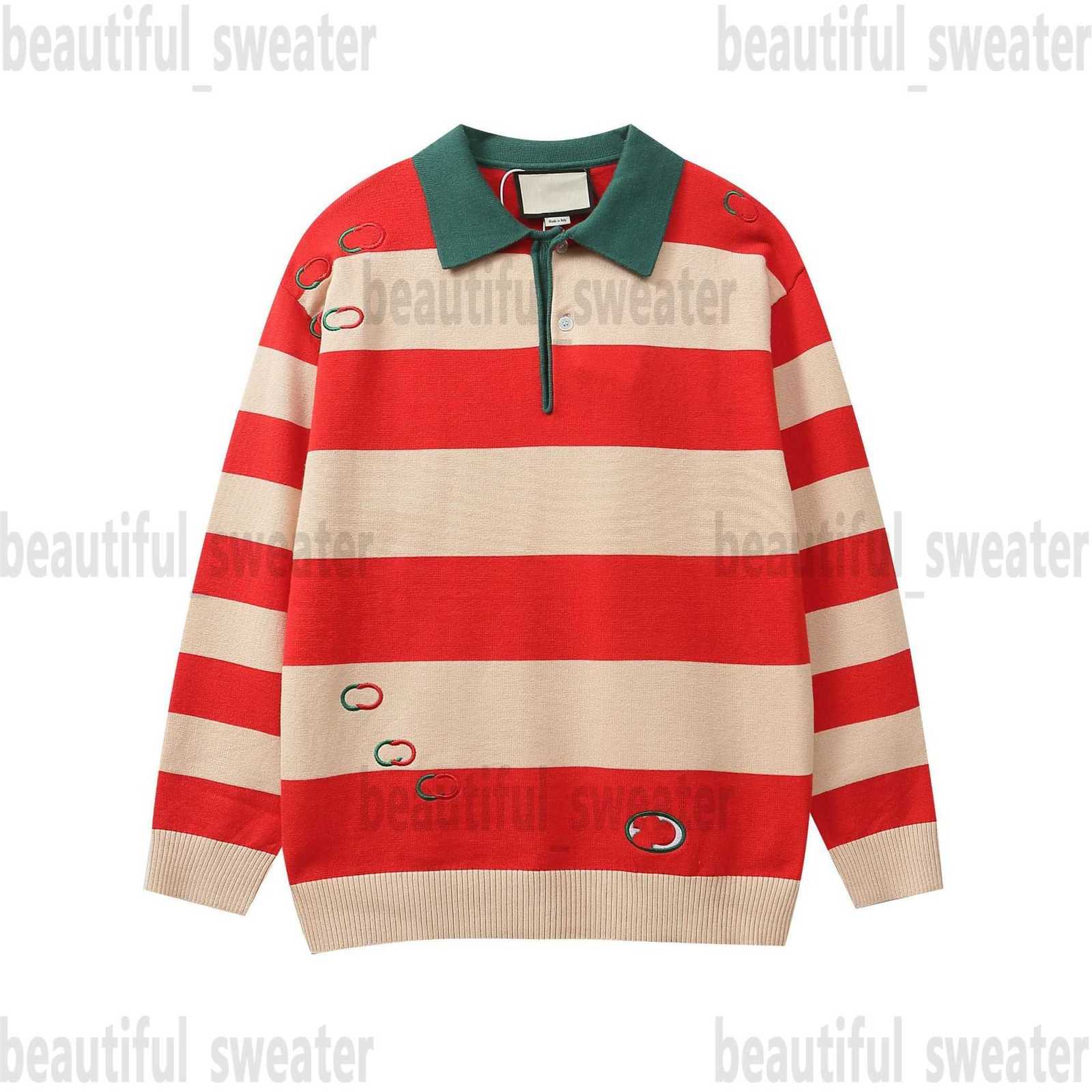 Men's Sweaters designer High quality G classic POIO style cotton knitted striped sweater J6WK