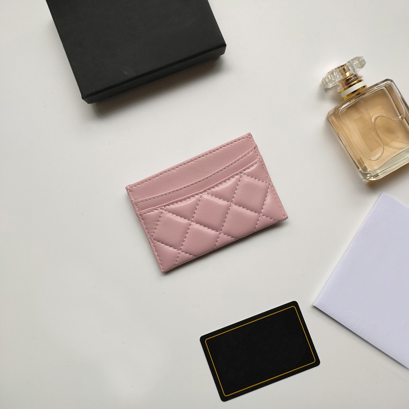 designer fashion card holder women men classic pattern caviar quilted wholesale gold silver hardware small hardware wallet CXG2410154F6-image-903835559