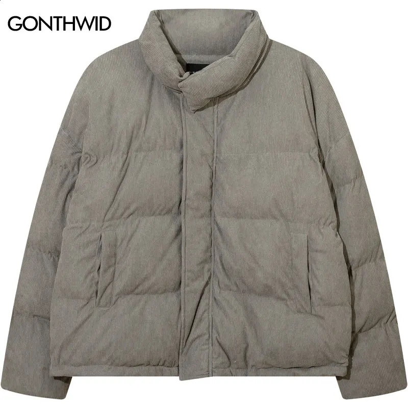 Veste rétro en velours côtelé d'hiver y2k harajuku solide lisse pail