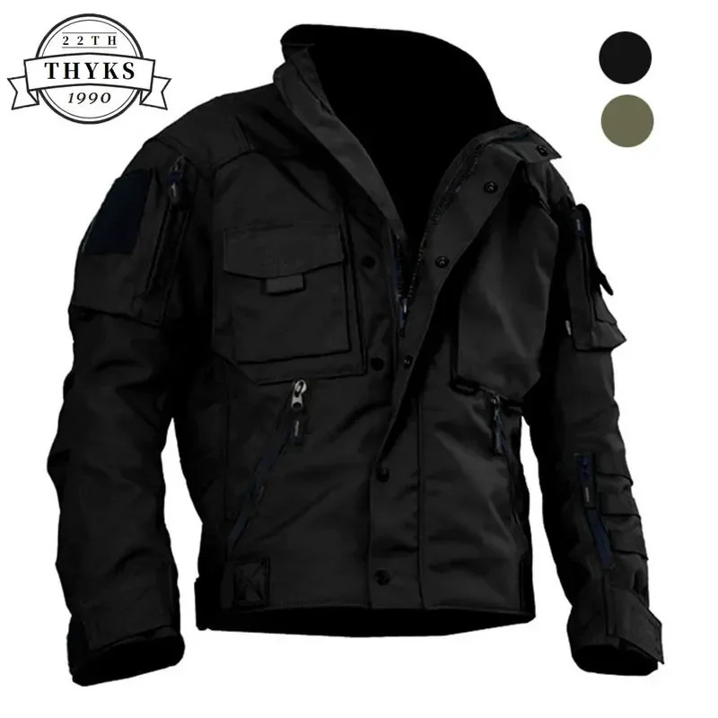 Plus size military tactical jacket mens waterproof multifunctional pocket casual bomber jacket mens jacket spring autumn S-3XL 241015