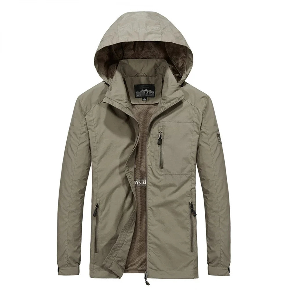 Mens windproof jacket waterproof hooded windproof jacket casual jacket mens clothing autumn jacket mens top 241008