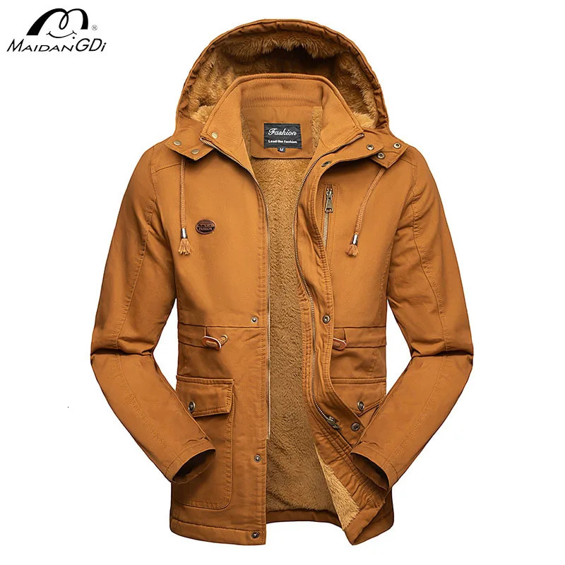 Maidangdi Mens Winter Velvet Wash Veste à la mode et en laine chaude Veste de travail décontractée extérieur 5xl Grand Mens Top 241015