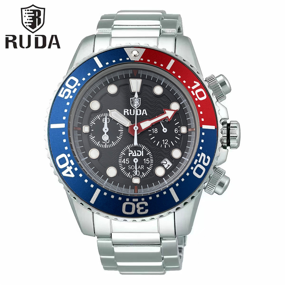 Jason007 Watch11 Ruda Chronographe multifonctionnel Watch 44 mm Luxury Sapphire Designer Movement Automatic Vk Quartz Watches Montre Clocks Reloj