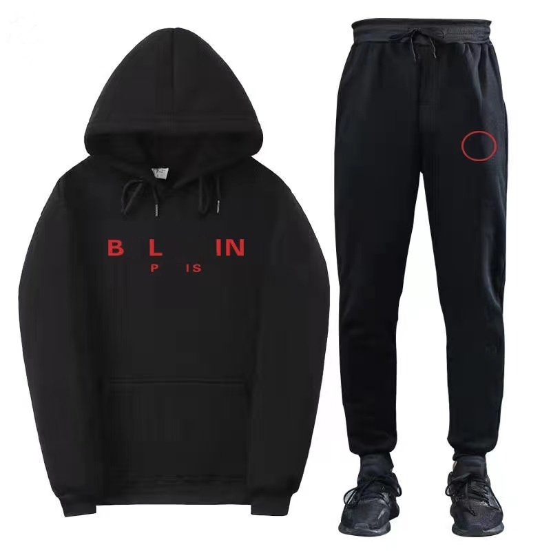 Mens Tracksuits Mens Tracksuits 2024 Basketball Football Hoodie Trousers Letter Print High Strt Trend Hoodies Sweatpants Strtwear Women Sweater P