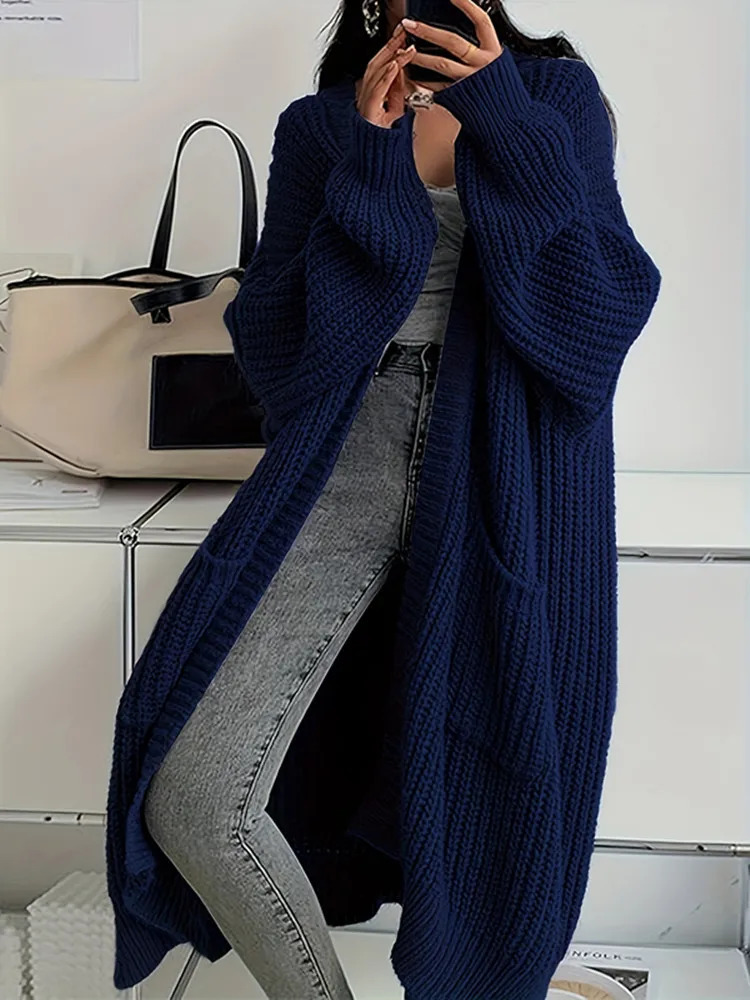 Ponts de tricots chauds en vrac Femelle Outoms Automne Hiver Fashion Vintage Full Sleeve Long Cardigan Femmes Chandon Casual Mabots 241011