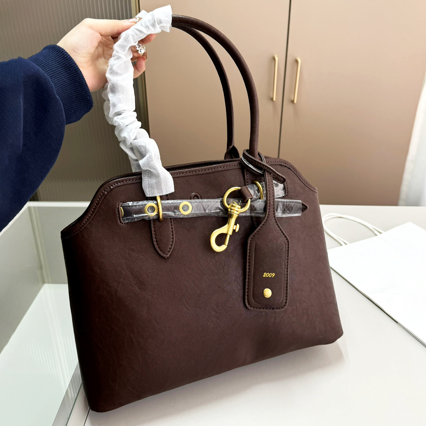 Top quality Fashion Retro Women Handbag Luxury Designer tote bag work bags for women Business Fashion Tote bags Shoulder Bags Brown leather handbags