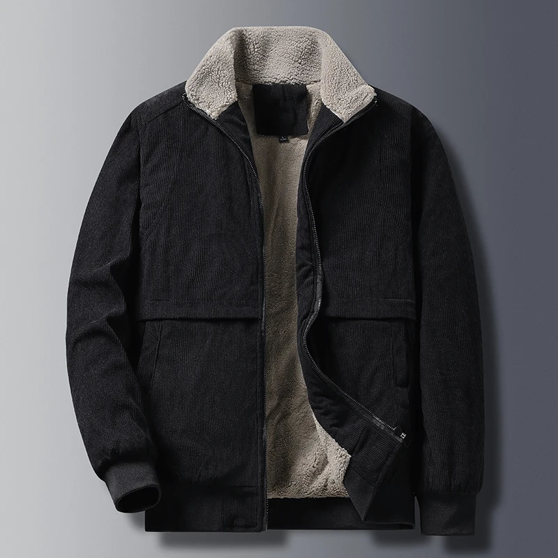 Veste en velours côtelé classique pour hommes hiver