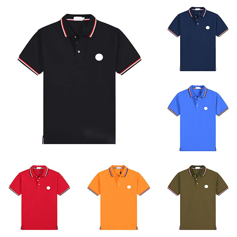 monclepolo 4 couleurs Polo homme basique classique poitrine broderie polos été chemise à revers affaires t-shirt décontracté homme hauts asiatiqu
