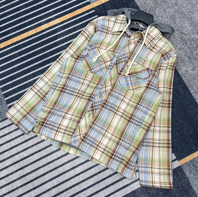 Hooded Jackets Shirts Designer Shirt Coats Outerwear Fashion Street Fake Two Pieces Mens Womens High End S M L XL