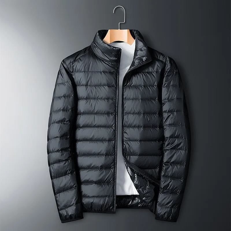 2024 autumn and winter ultra light white duck down jacket mens waterproof casual outdoor portable lightweight mens apron jacket 241014