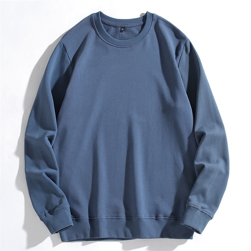 Spring Autumn 100 Cotton Sweatshirt Men Pullover O Neck Tees Streetwear Couple Hoodies Sweatshirts Tops Mens Clothing 2024 y241011