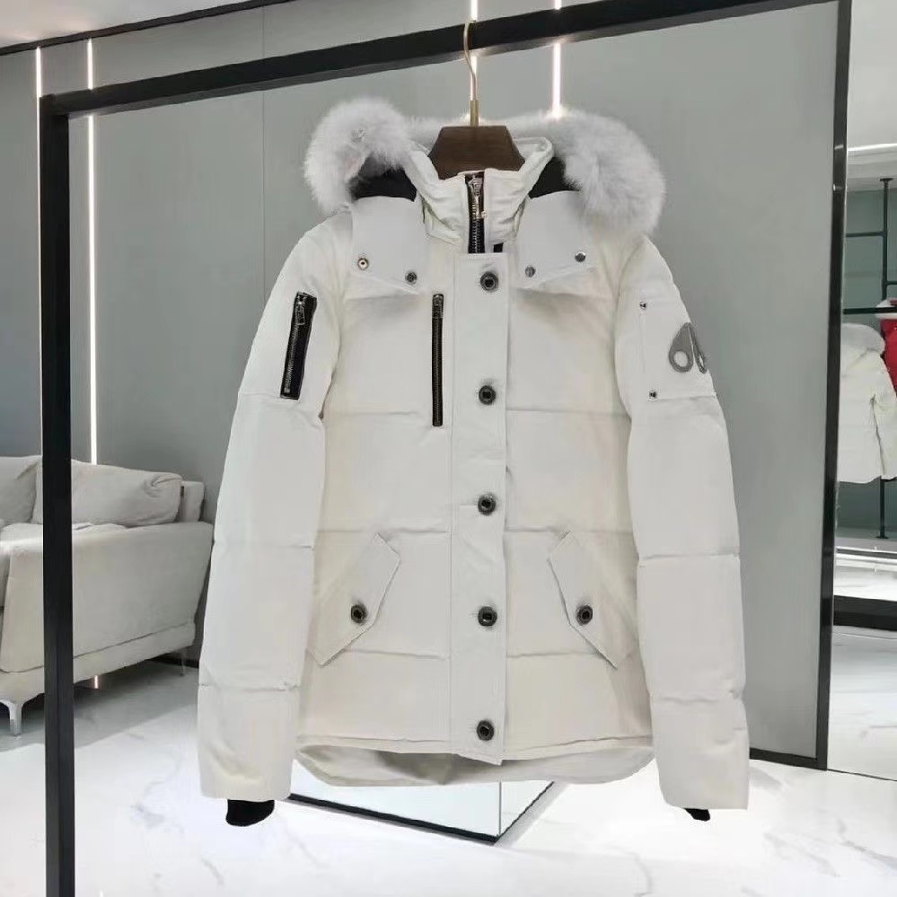 Men's down jacket really fur collar Jacket Parkas 24ss Casual for Mens women Mooses puffer jacket clipper Outwear Outdoor Man Winter Coat wa