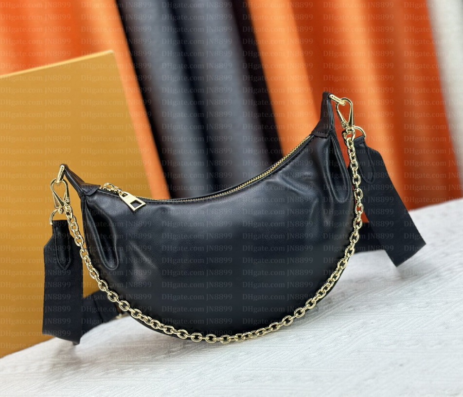Designer Bag Half Moon Bag Luxury Crossbody Bag Top Quality Hobo Bag Genuine Leather Shoulder Bag Women Crescent Bag Over The Moon Chain Handbags-image-993426740