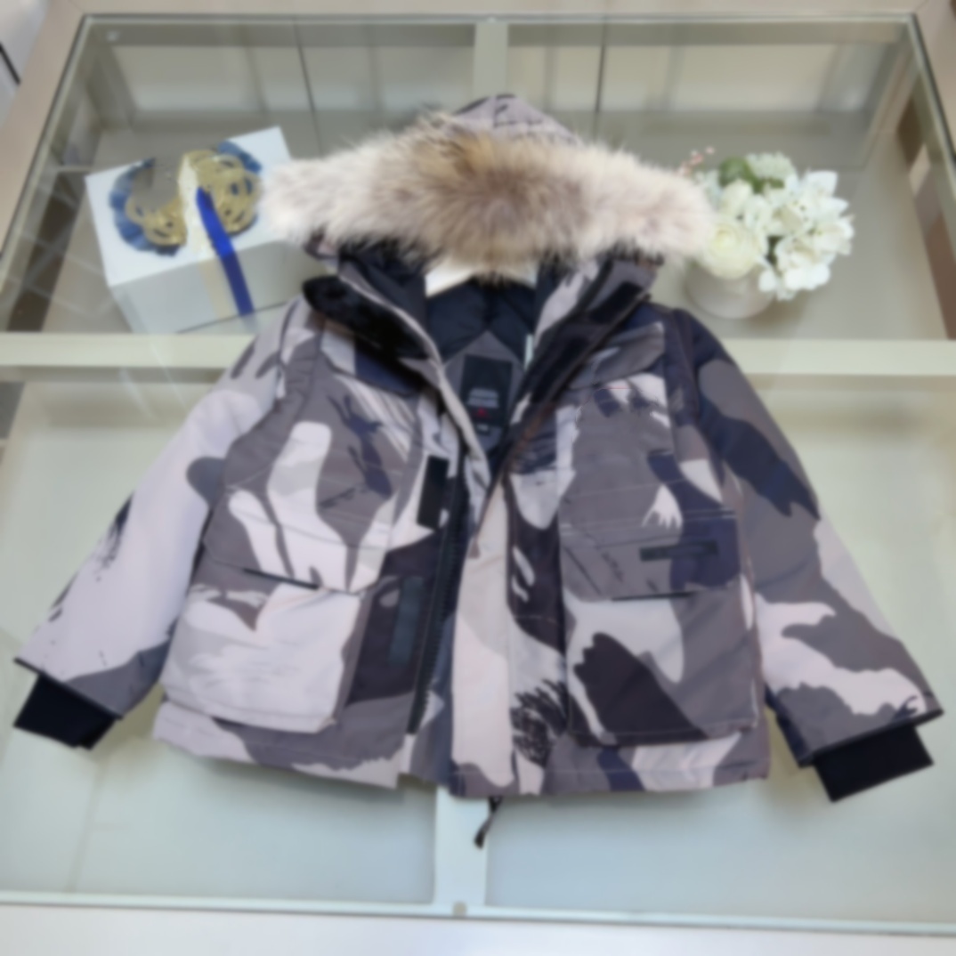 kid ski suit hoodies kids down jacket Outwear heavy winter jacket child clothe girl boy puffer coat 100% Goose down filling school Jacket Winter-image-802437898