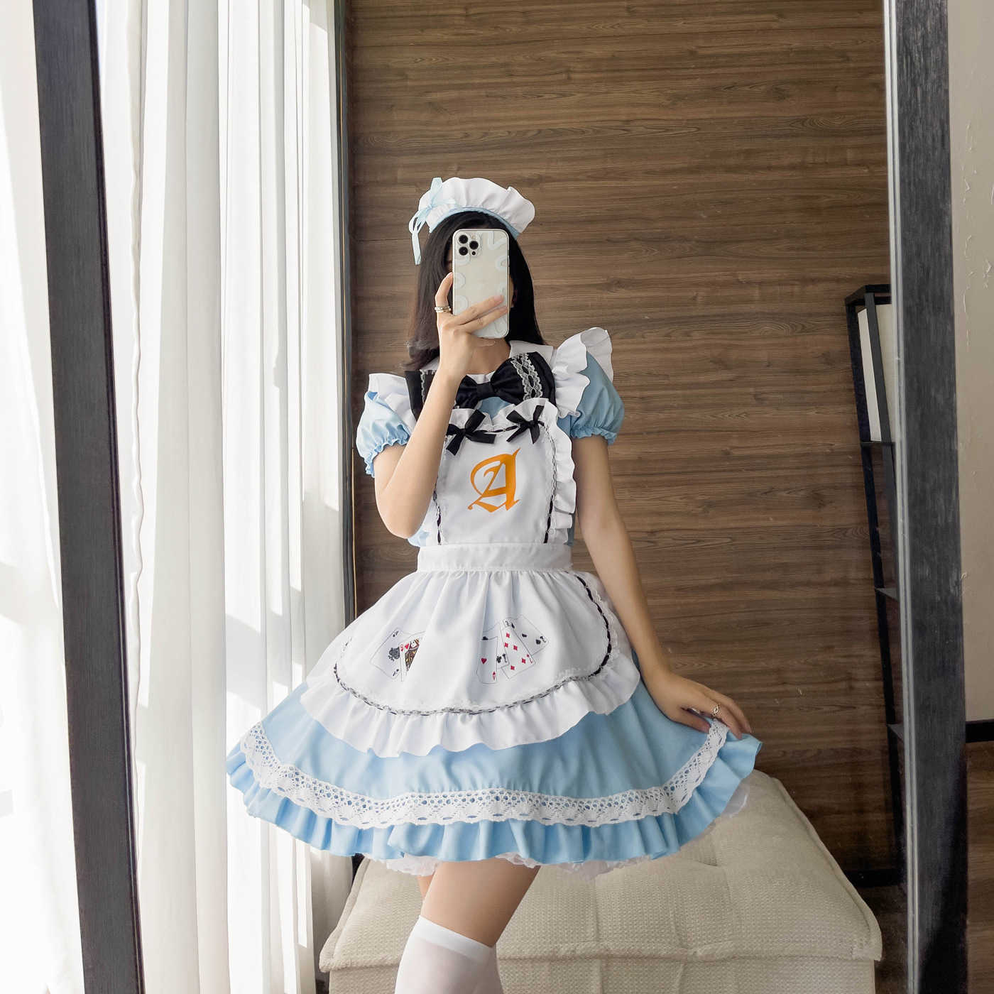New Japanese anime costume Alice in Wonderland series poker maid costume cosplay costume Q241017-image-746295017