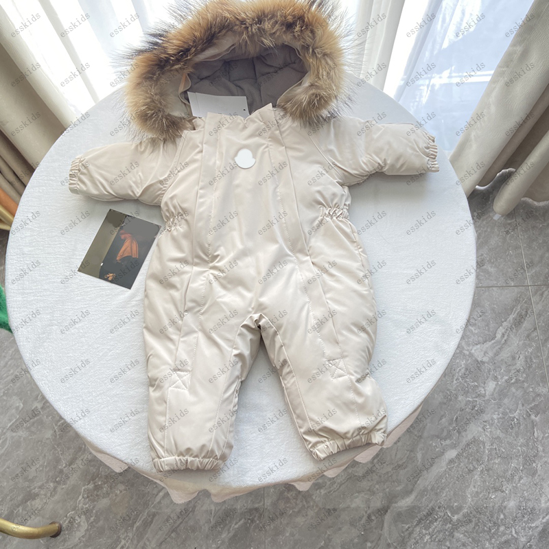 Newborn Winter Down Rompers Designer Baby Boys Girls Jumpsuit New Born Long Sleeve Kids Designers Clothes Warm Bodysuit For Babies Onesies CXD241-image-1059500455