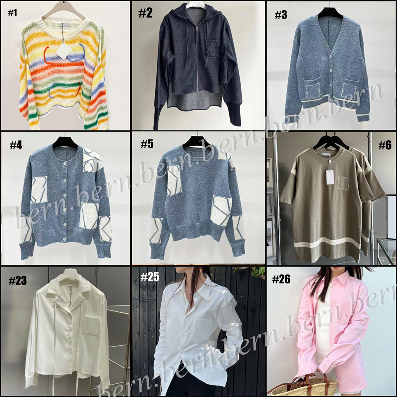 Fashion Women's Top Jacket Shirts Blouse Colorful Stripe Women's Long-sleeved Loose Knit Sweater Vest T Shirt-image-977066438