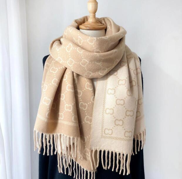High quality 100% pure wool scarf New Luxury Designer Scarf Cashmere Thick Shawl Women Long Winter Wram Pashmina Wraps Hijab with Tassel Bufanda