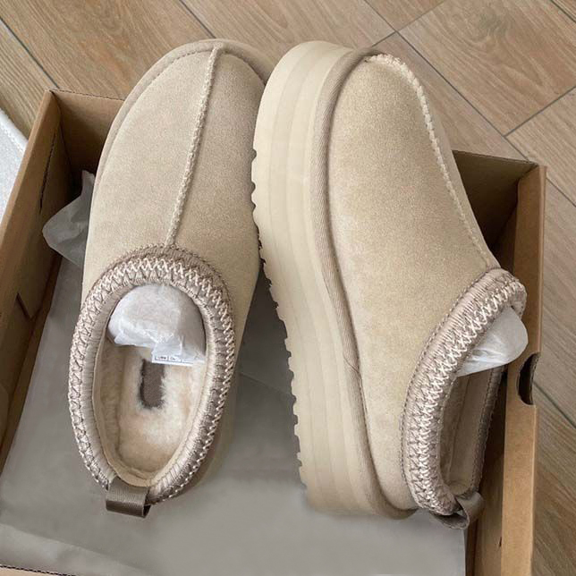 designer fluffy Tasman slipper platform Tazz slippers scuffs wool shoes sheepskin fur leather womens snow boots casual women goutside sliders leathe