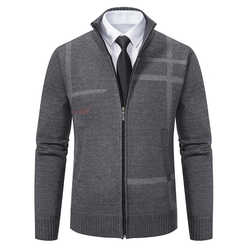 Vêtements de laine pour hommes Cardigan chariot laine en laine tricote de mode froide