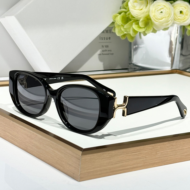 Lunettes de soleil de la mode Cat Eye 0237 Womans Mens Square Frame Cadre Suner Lunettes de soleil Élégantes Radiation des lunettes de plein air