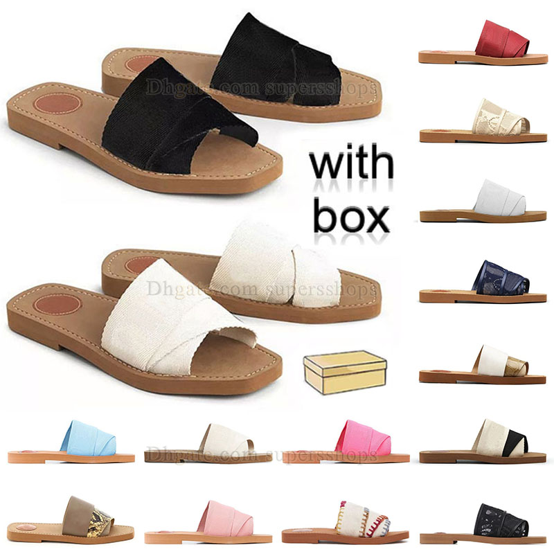 chloe chloei sandals Avec boîte célèbre designer sandales house pantoufles femmes slog de luxe moulues plates sandels chaussures lady sandles fem