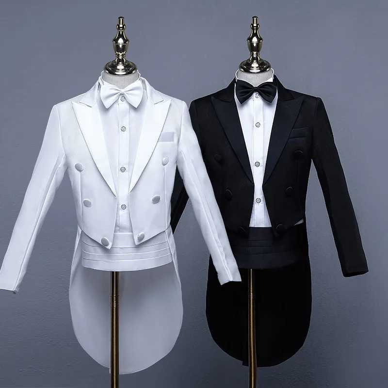 Ensembles de vêtements pour enfants robe formelle tailcoat costume ensemble garçons violon et modèle de piano affichage hôte pantalon pour enfant
