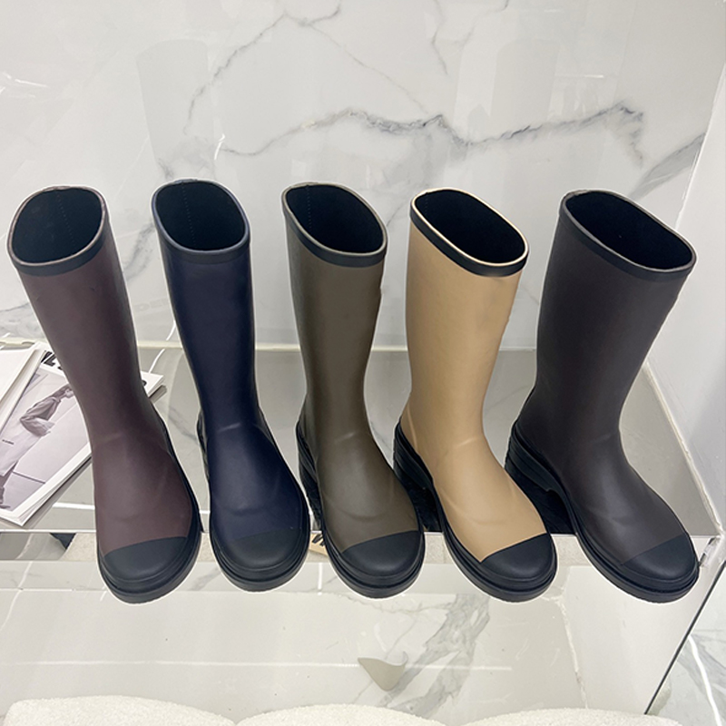 rain boots designer womens boots knee high designer bootss hunters rain boots Rubber waterproof rainboots tall boots luxury long boot flat heels sho