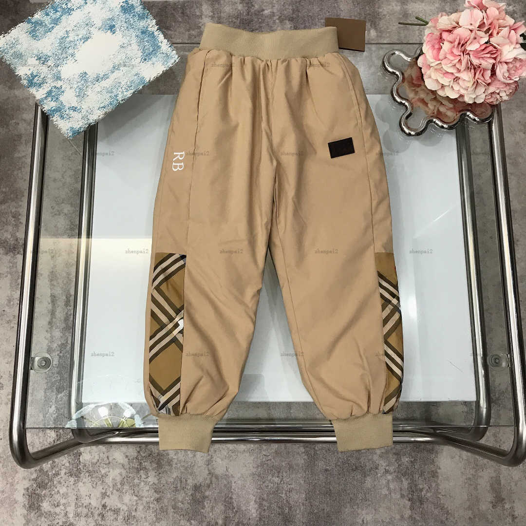 boys girls Winter pants Embroidered logo down pants baby Legging kids designer clothes high quality comfort Kids trousers-image-915005265