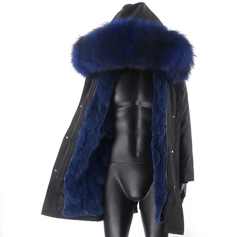 FURTJY 2020 Waterproof Parka Real Fox Fur Collar 100% Rex Rabbit Lining Hoodie Winter Jacket Mens Warm Coat Detachable New W241017