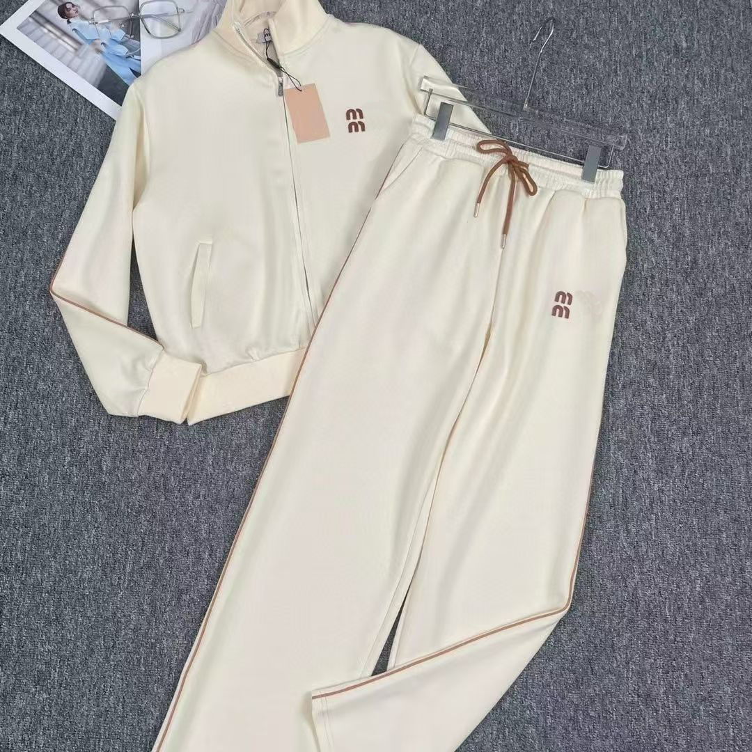 2024 costume tendance ensemble air broderie lettre costume décontracté femme deux pièces