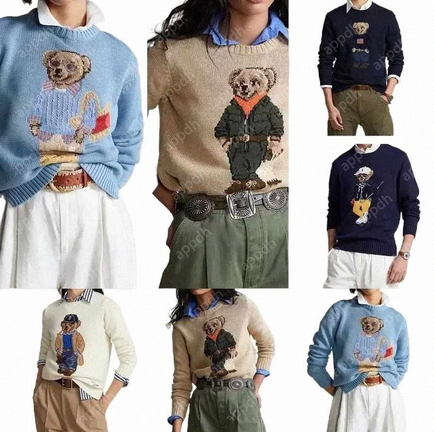 Designer Men Knits Bear Sweater Polos Pullover Crewneck winter Autumn Knitted Sweaters Long Sleeve size s-l S1fS#