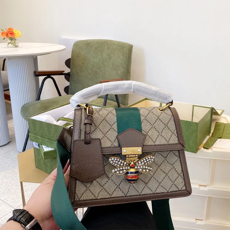 Designer Crossboday Bags Womens Handbag Luxury Shoulder Bag Camera Bee Bags Womans Cross Body Bag Zipper Bucket Shoulder Bags Brand Make Up Bags