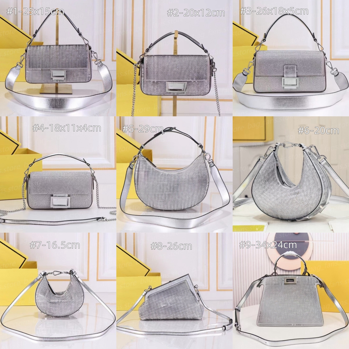 Sac à bandouliers de créateurs de 10A avec sacs à main de mode pour femmes diamants sacs à main de mode féminine cadeaux de Noël 25762