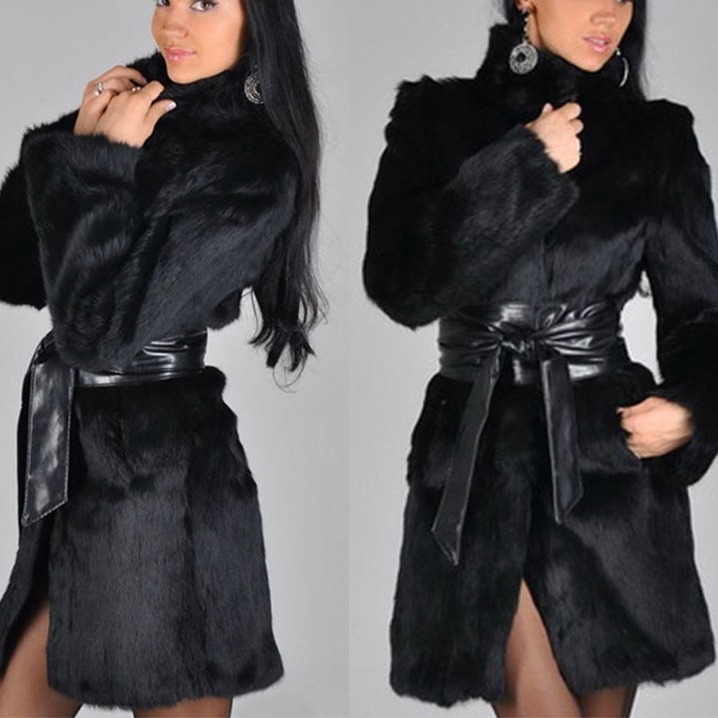 Manteau en fausse fourrure de vison pour femme, manteau en fausse fourrure de renard, mi-long, offre spéciale, automne et hiver 2022, 240824