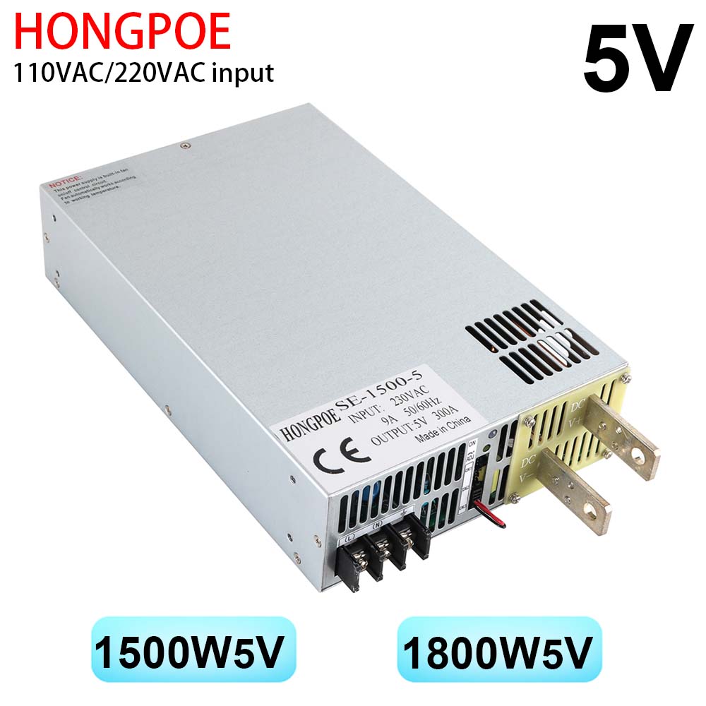 1500W 1800V Power Supply 5V Driver for LED Strip AC to DC 0-5V Analog Signal Control 0-5V Adjustable Power Supply 110VAC/220VAC Input-image-505591126