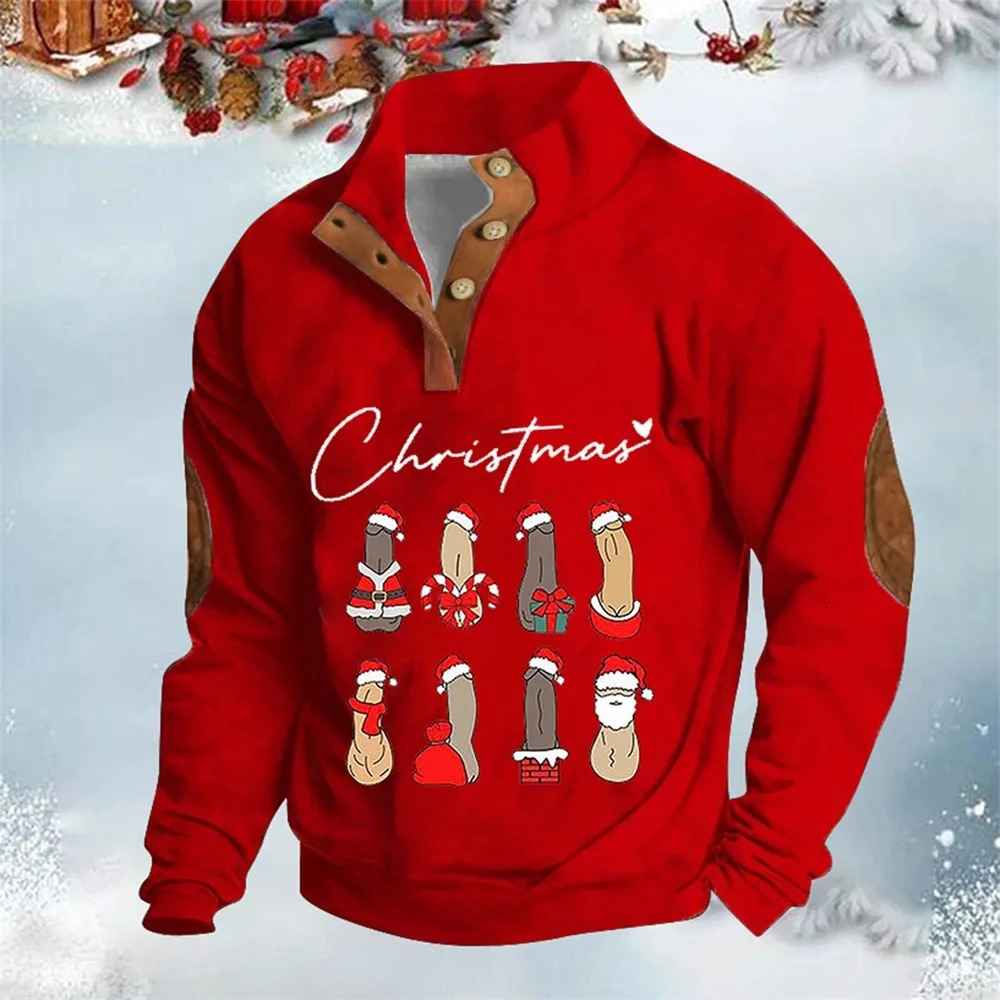 Vintage Christmas Pull Mens Tennis Année de golf Veste de golf Y2k Mens Winter Latte Art Santa Claus 3D Vêtements de rue imprimés 241017