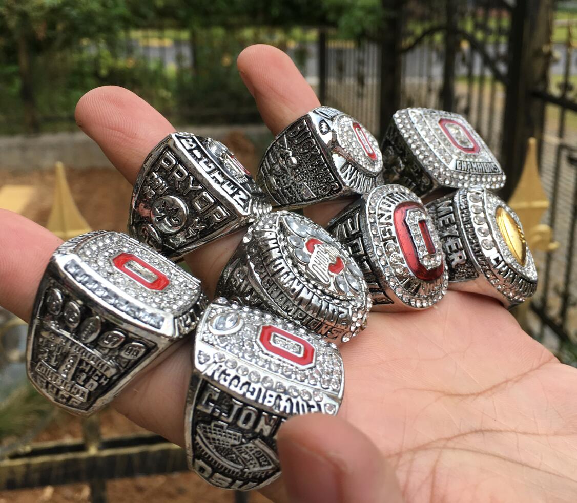 Ensemble de bagues de championnat de Champion National de l'état de l'ohio, 8 pièces, Souvenir de Sport pour hommes, cadeau d'anniversaire, vente