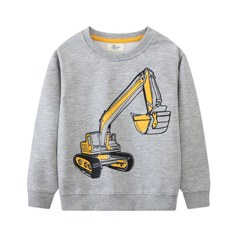 Little maven Kids Clothes Girls Sweatshirt Cotton Spring and Autumn Tops Lovely Grey Shirt for Baby Girls 2-7 year 220813