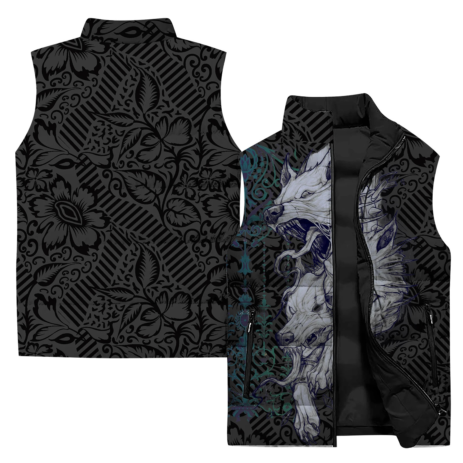 Cool Working Vest for Men Fashion Mens Sleeveless Durable 3D Printing Wolf Comfortable High Quality Man Jackets Vests Coat 241017