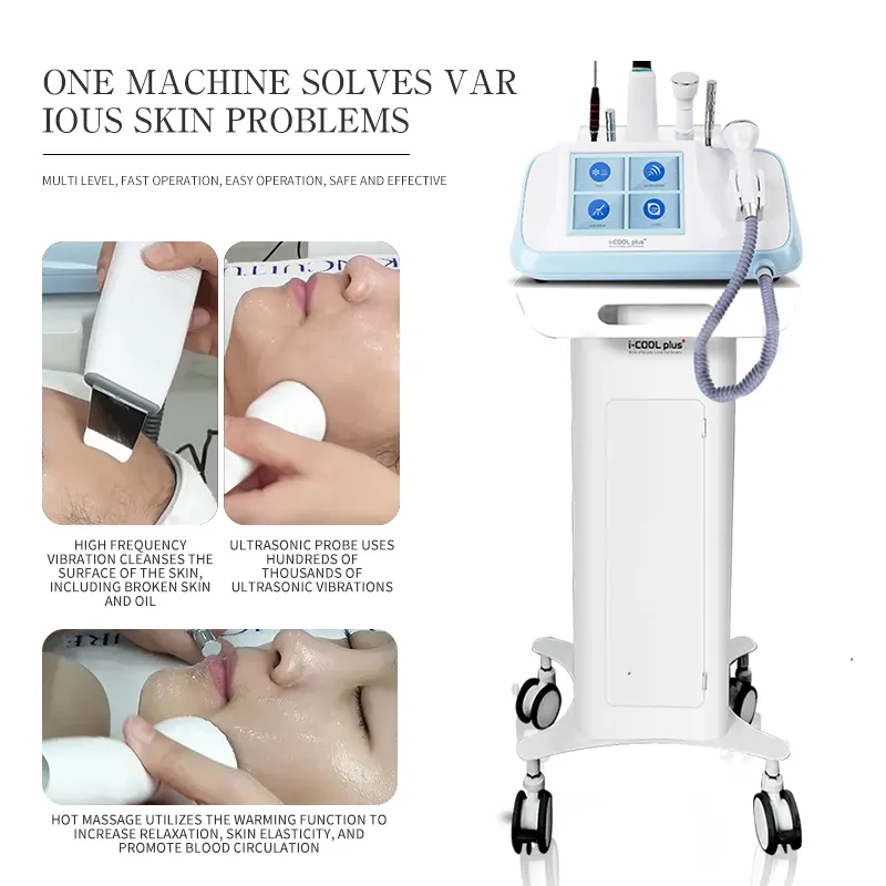 6 In 1 Diamond Peeling Skin Renewal Ultrasound Exfoliating Machine Hyperthermia + Cryotherapy Skin Smoothing Anti-Acne I Cool Plus Skin Beauty Machi