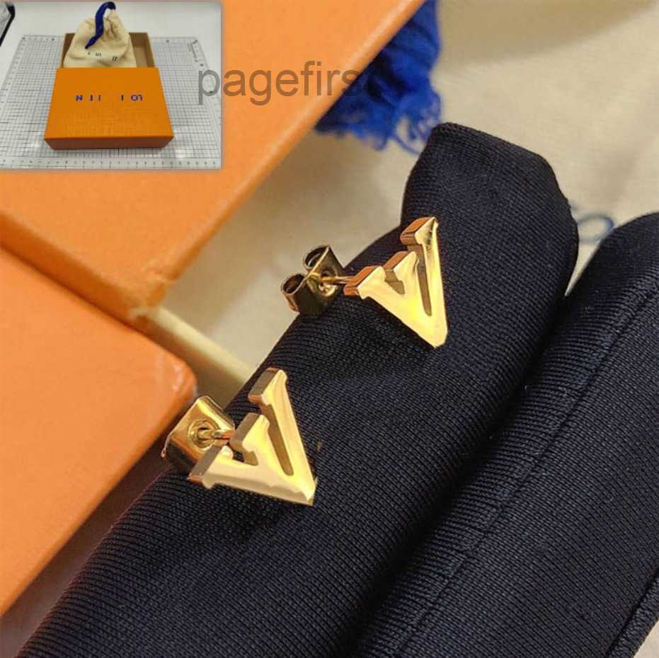 Designer mini lettre de luxe conception de goujons pour femmes et couples Cadeaux boucles d'oreilles bijoux avec boîte Nouvelle boucles d'oreille
