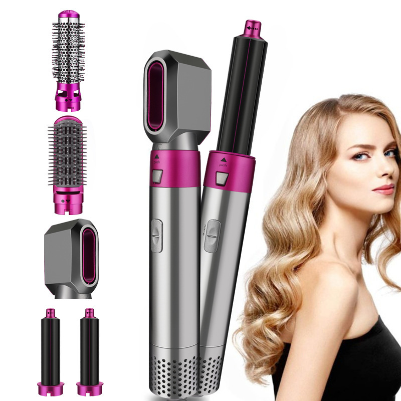 5 in 1 Hair Dryer Heat Comb Automatic Curler Professional Curg Iron Electric Hot Air Brush For Household Styg Tools-image-1048717625