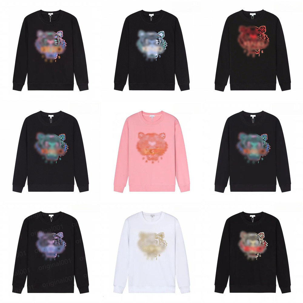 Tiger Hoodies Sweaters Mens Womens Pullovers Tiger Head Embroidery Round Neck Sweatshirts Quality Casual Long Sleeve Shirts Casual Streetwear Cou